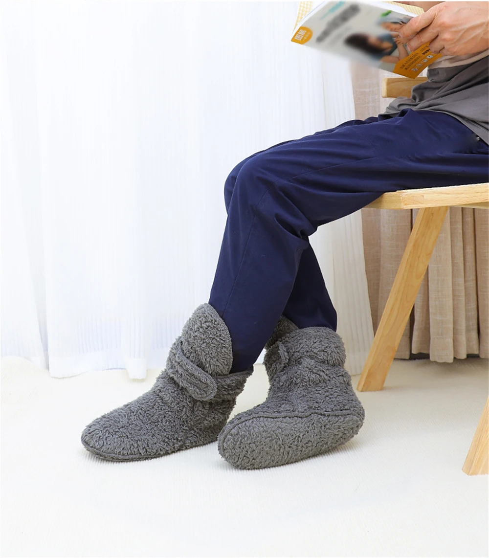 1 pair Autumn Winter Ankle Protection Cold-proof Socks Men Women Middle-aged Elderly Indoor Home Protector Warm Floor Sock Cover