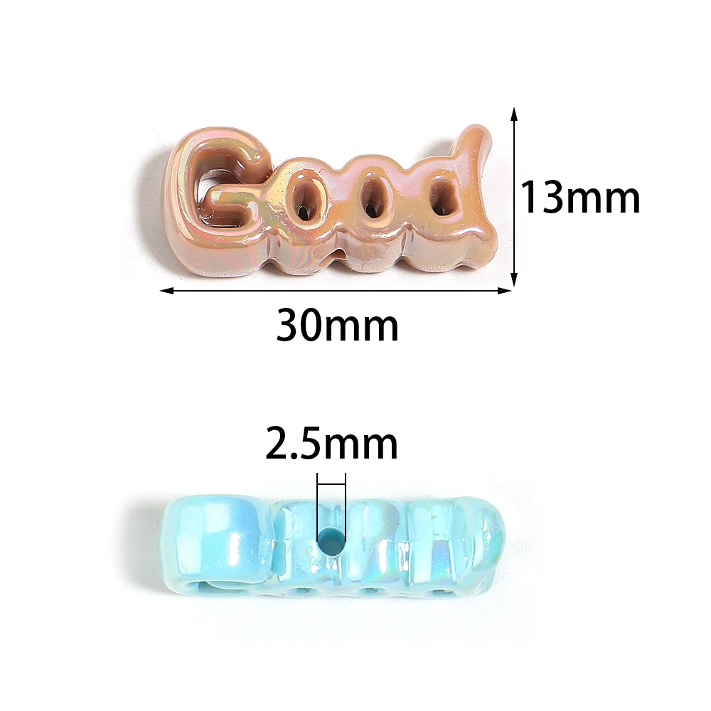 20pcs Letter Acrylic Beads Mixed Color Good English Word Beads For Jewelry Making DIY Necklace Phone Chain Keychain Accessories