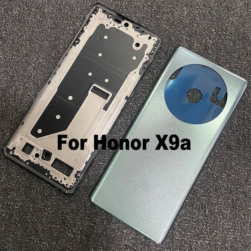 For Huawei Honor X9a Middle Frame Front Bezel Lcd Holder Rear Plate Chassis   Back Battery Cover Housing Case Rear Door