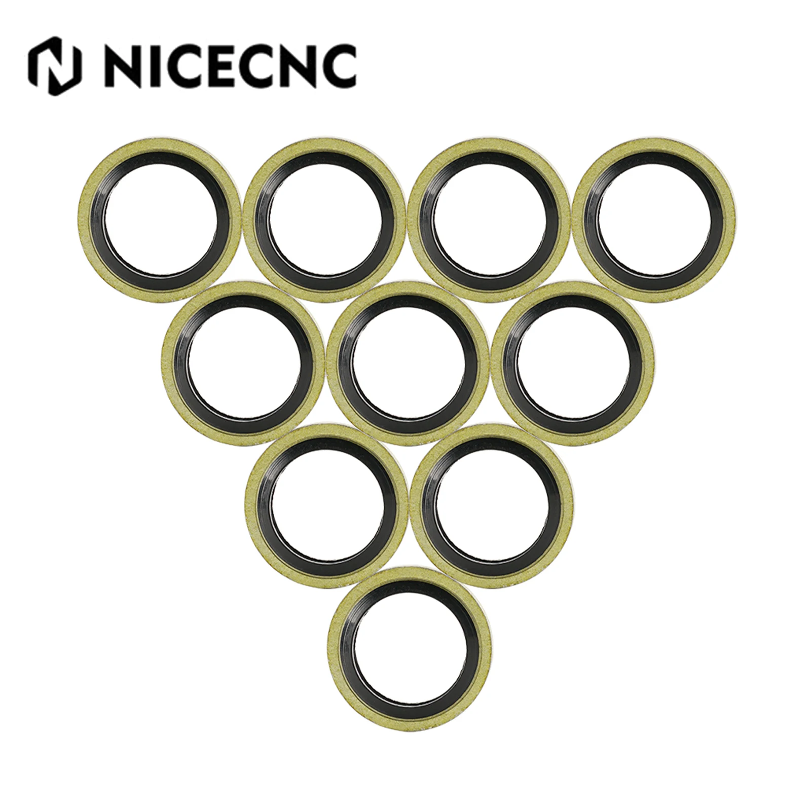 

1/10/20/40PCS M10 Brake Banjo Bolt Washers Gaskets Rubber Seal For KTM Yamaha Honda Suzuki Kawasaki BMW Ducati Husqvarna Harley