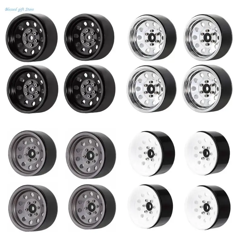 1.9’’ Toy Wheel Rims Hubs Remote Control Offroad Car Modified Kits Wheel Rims 4PCS for 1:10 Car SCX10 Model Vehicle Part