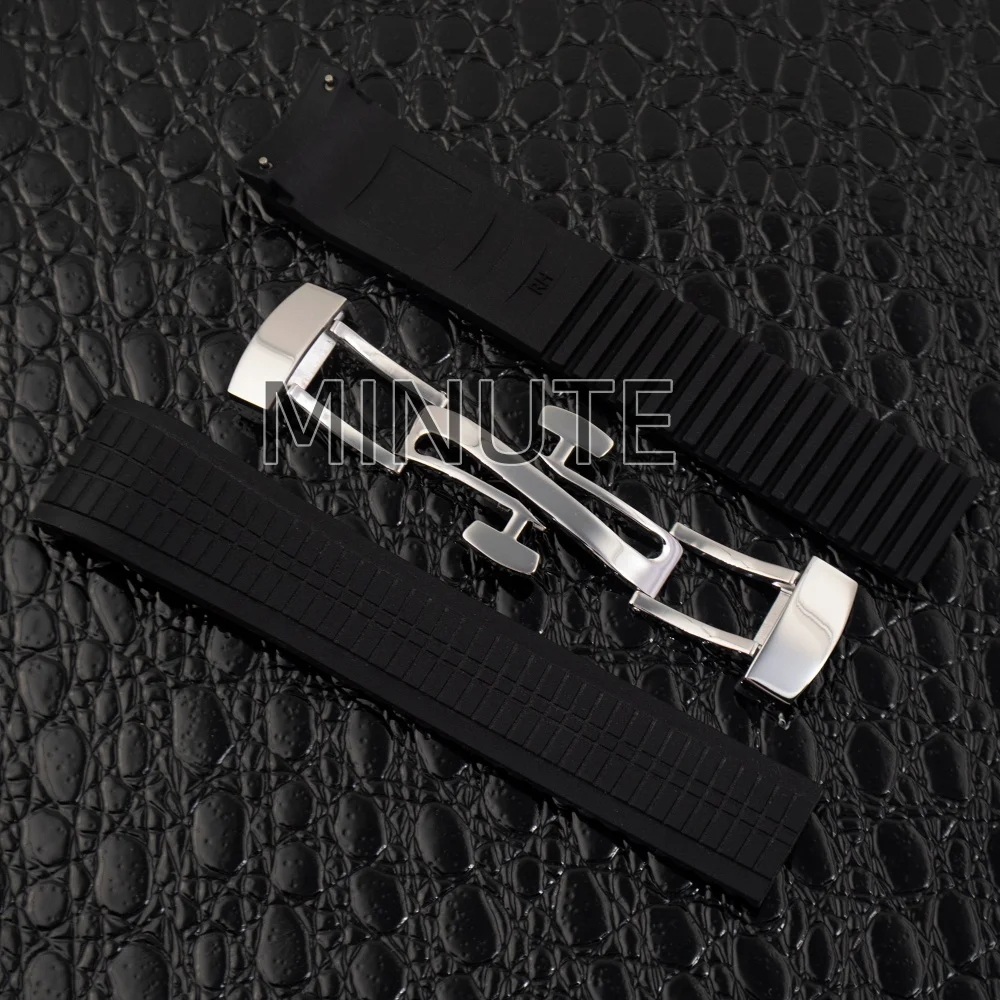 Men High Quality Rubber Bracelet Watch Band Mod Parts For Nautilus Aquanaut 21mm Watch Strap Wristeband Accessories Replacements