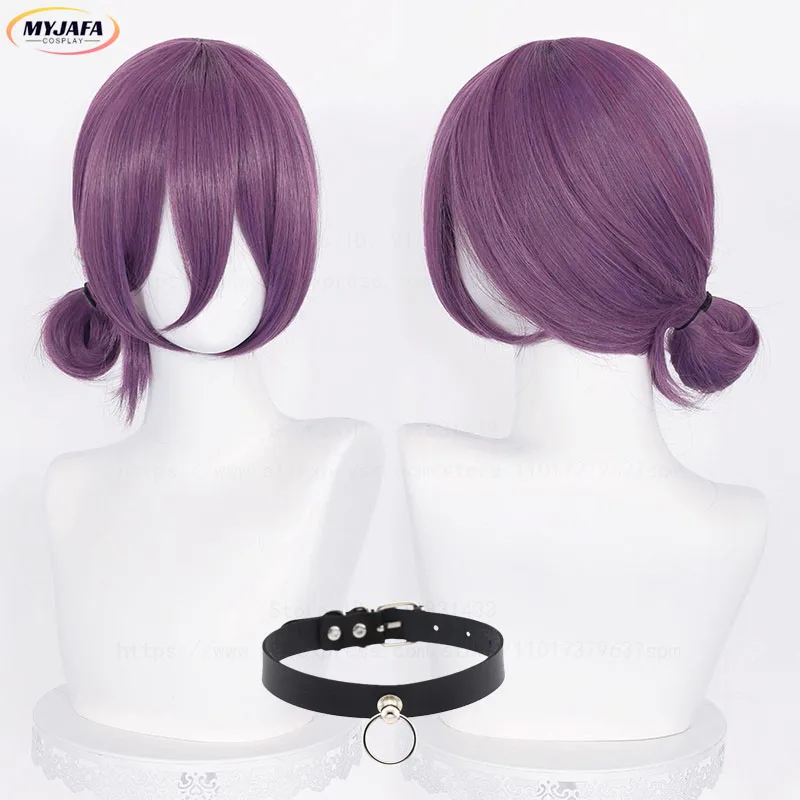 

Высокое качество аниме резе косплей парик 45 см фиолетовый парик булочка термостойкие синтетические волосы вечерние Хэллоуин косплей резе парики + WigCap