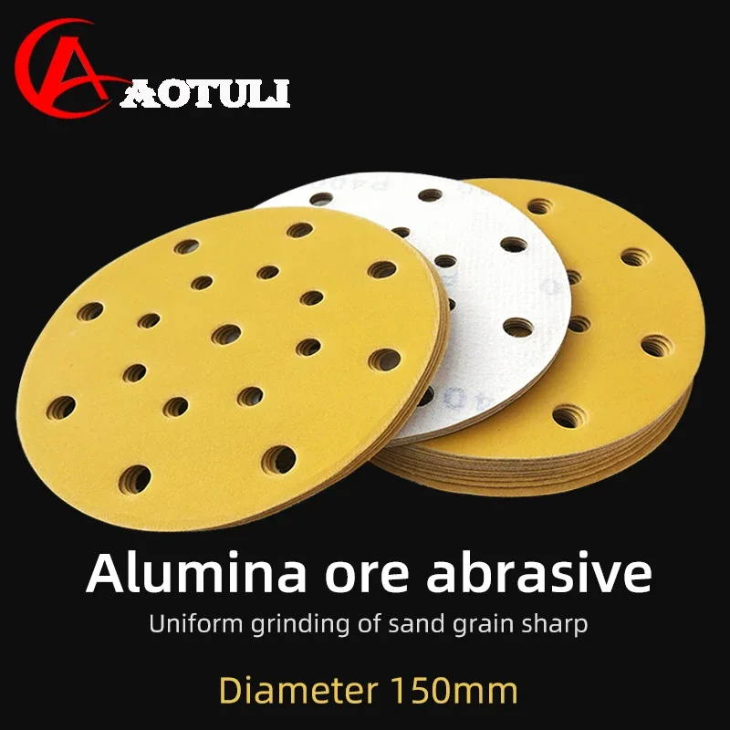 

Grinding Disc 6in 17-hole 150mm Round Hook and loop P80-600 Abrasive for FESTOOL/MIRKA/3M ect Sander Car Sanding And Polishing