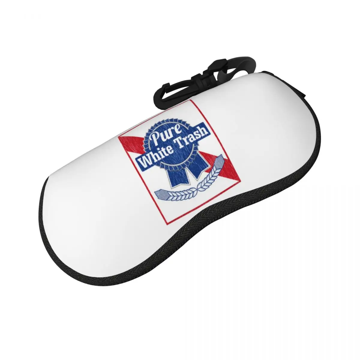 

Funny Redneck Gift, Pure White Trash Shell Glasses Case Portable Sunglasses Box Women Men Soft Eyeglasses Bag Pouch