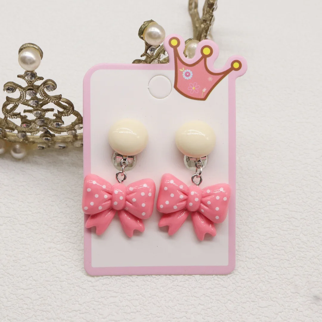 Cute Rainbow Unicorn Stars Clip on Earrings for Children Girls No Pierced Earring Christmas Gift