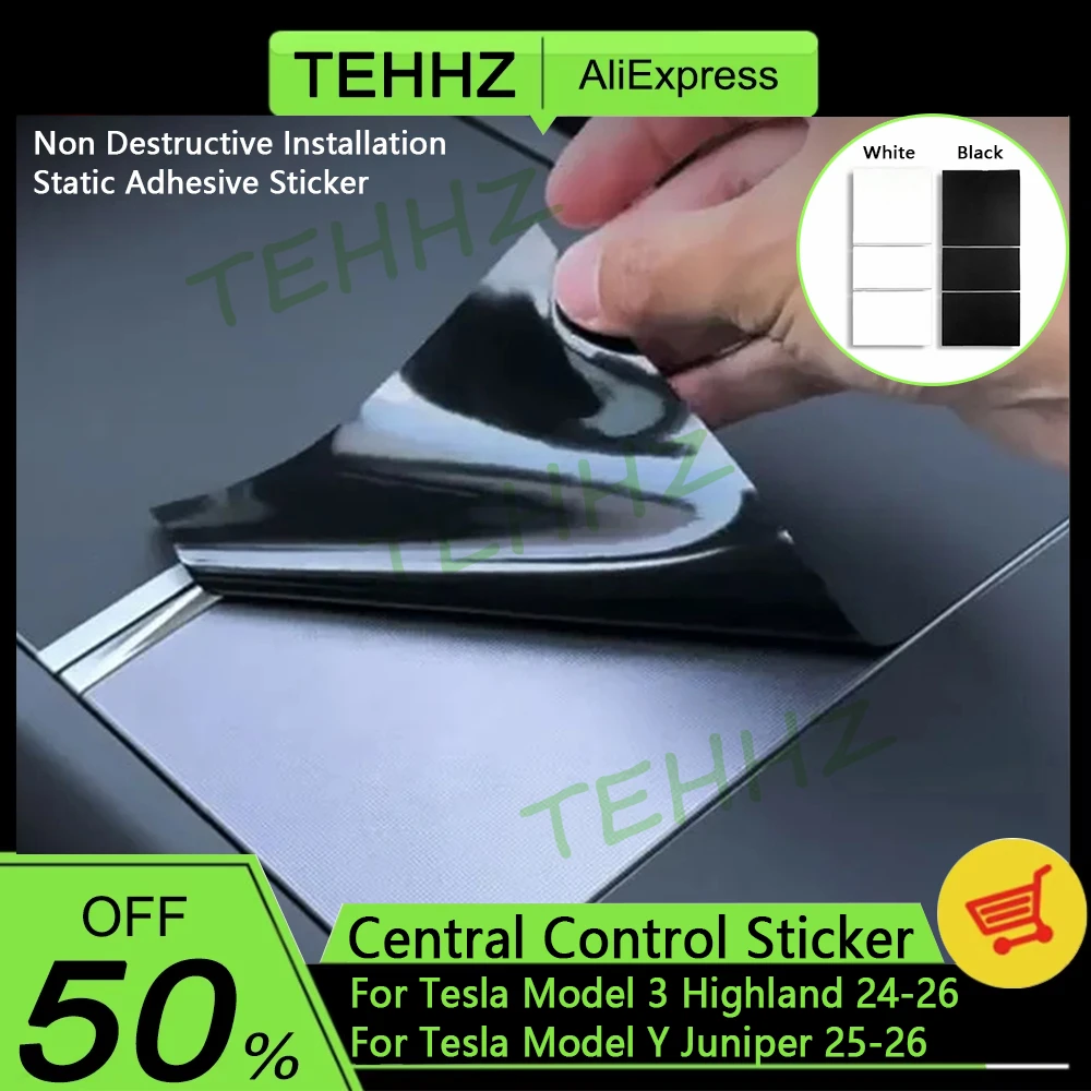 

Central-Control Decals ModelY Juniper 2025 Electrostatic Silicone Pad Centen Control Sticker Model3 Highland 2026 Auto Interior