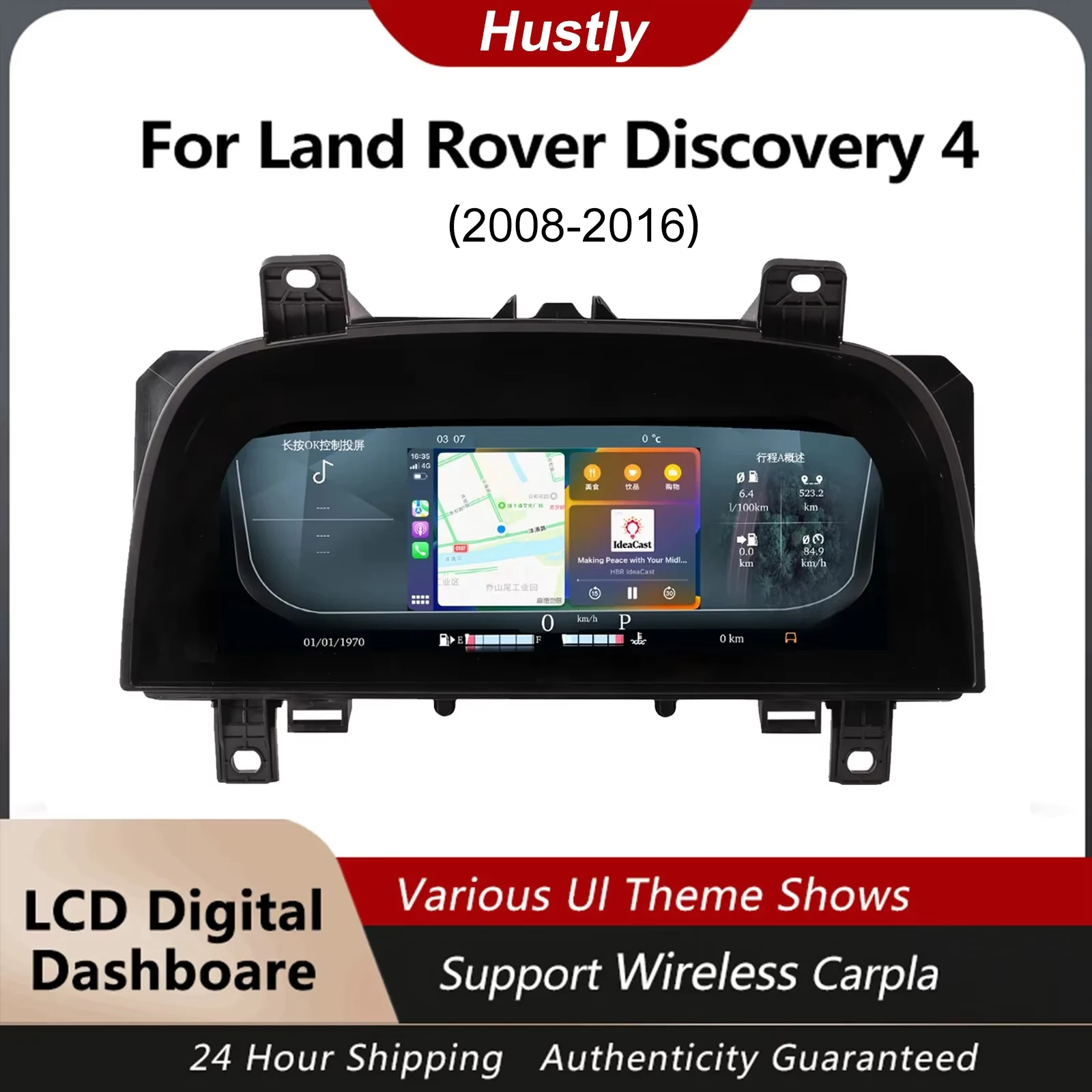 

Cluster digital instrument cluster For Land Rover Discovery 4 2008-2016 Range Rover Sport 2010-2013 speedometer iOS CarPlay