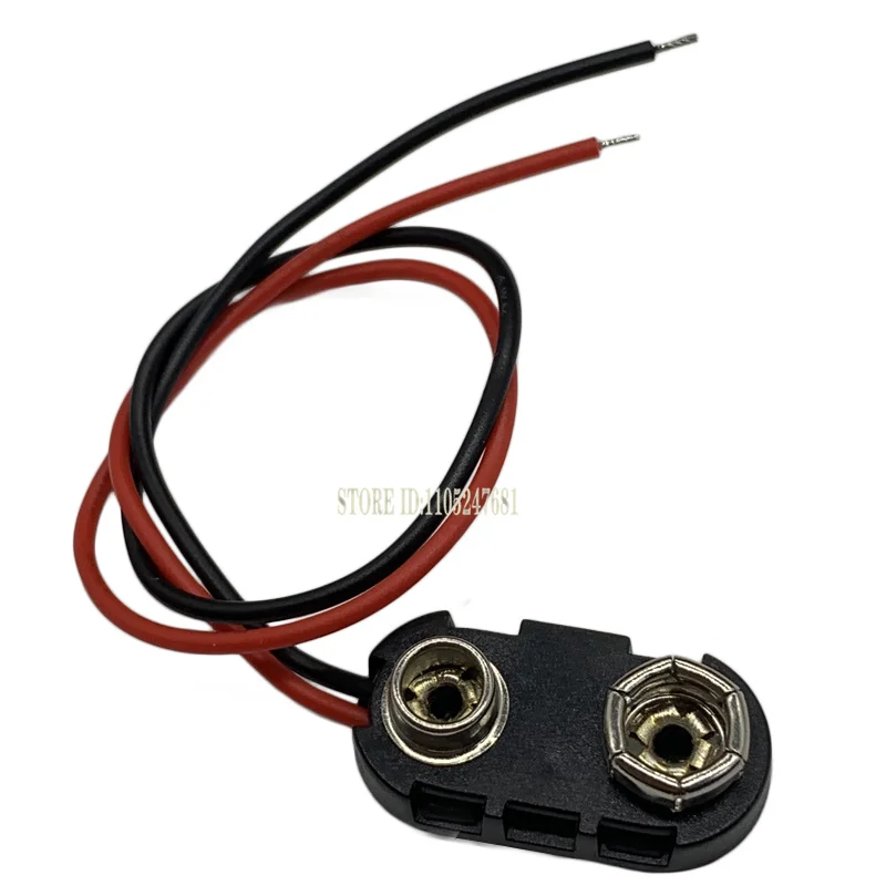 10/20 Pcs 9v Battery Power Connector Snap Clip Adapter T-type I-type 9 V Wire 15cm 24awg Holder Cable Lead Socket Plug