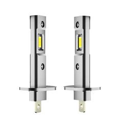 2Pcs LED H1 H3 H7 Car Headlights Bulbs Fanless Fog Lamps H1 Daytime Running Light Super Bright Fog Lamp Lights 6000K 12V 24V