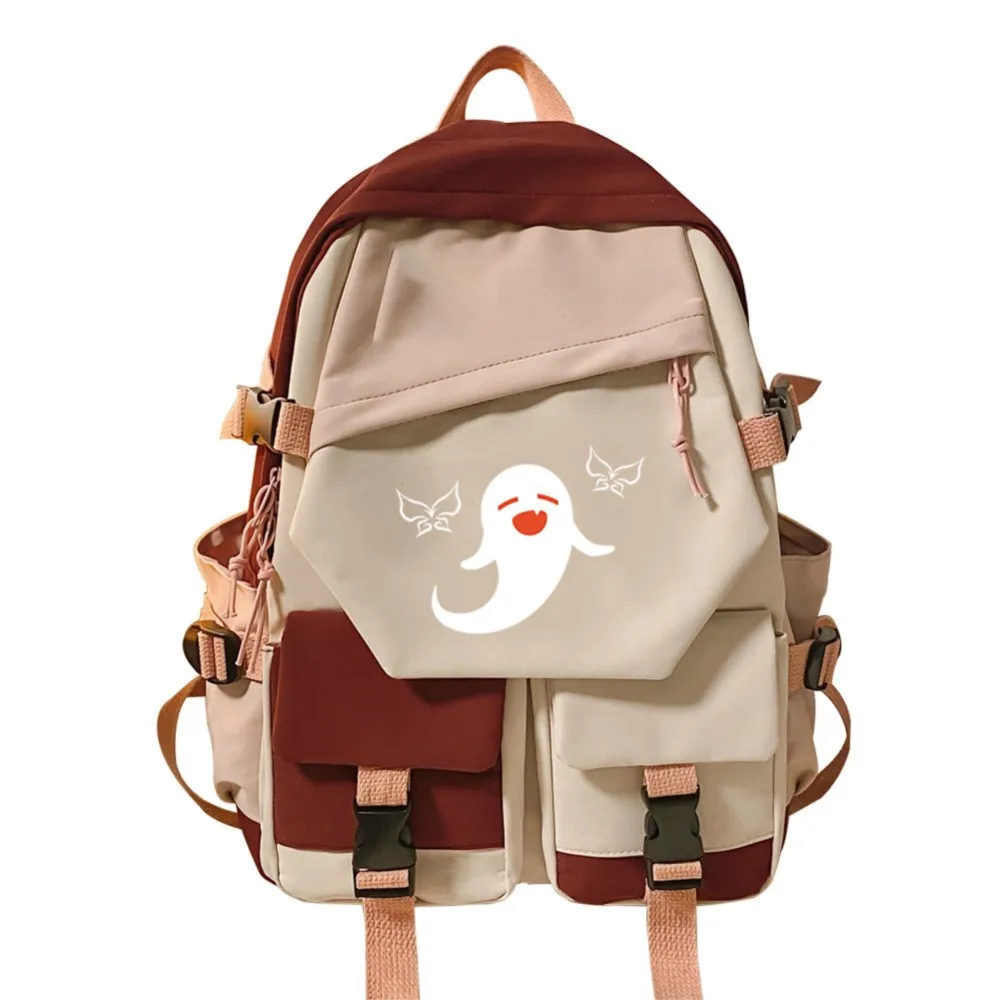 

Genshin Impact Ghost Backpack Custom Canvas Shoulder Bag School Bag Teenager Boys Girls School Laptop Travel Rucksack Fashion