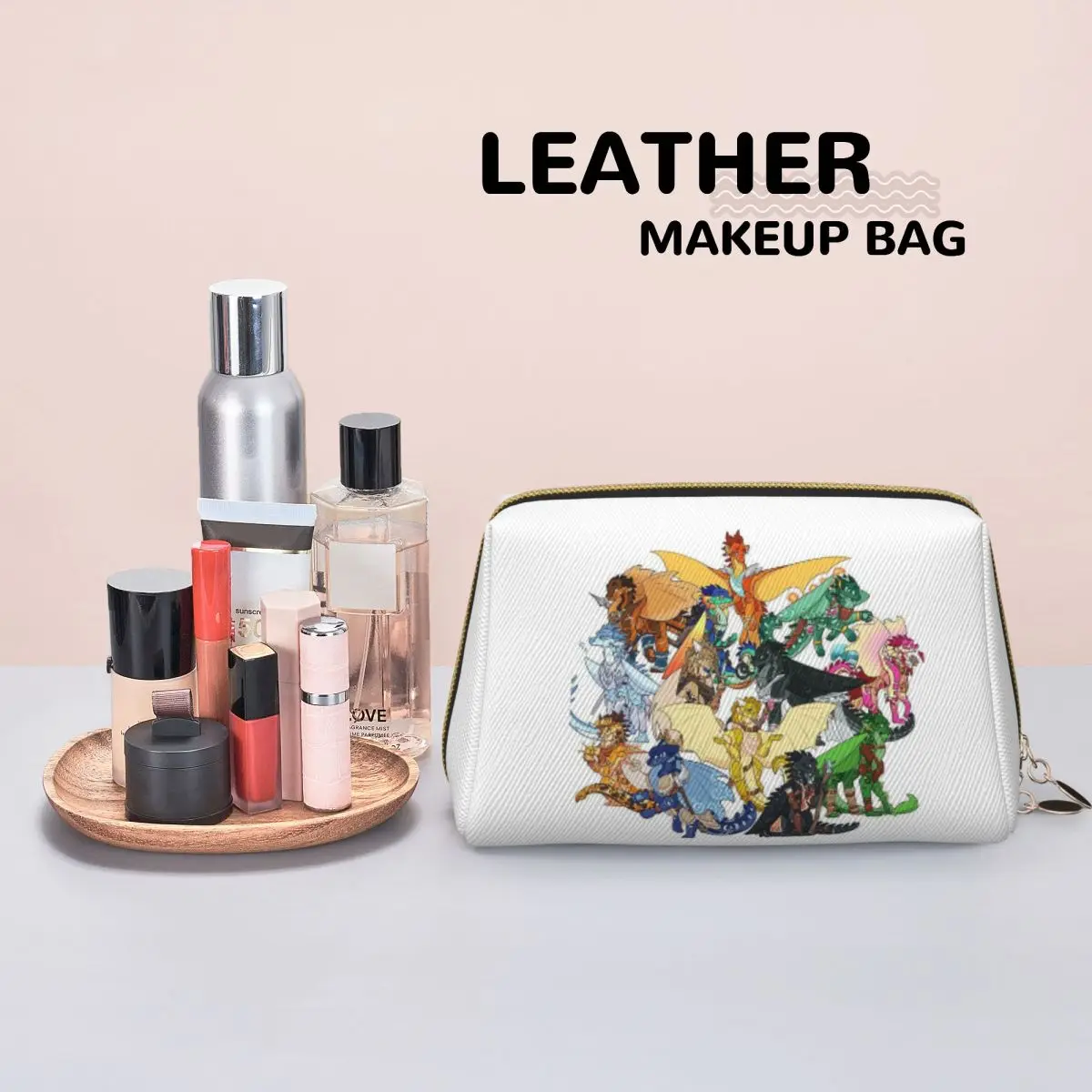 Wing Of Fire All Dragon Women Cosmetic Bag Travel Makeup Organizer Pouch Toiletry Storage Dopp Kit Case