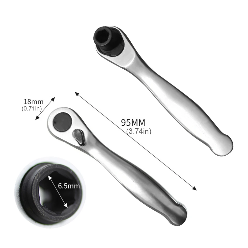 2 in 1 1/4インチ ミニラチェットレンチ 速回転式 デュアルヘッドドライバー 72歯 ソケットドライバー ビットドライバー ラチェットレンチ