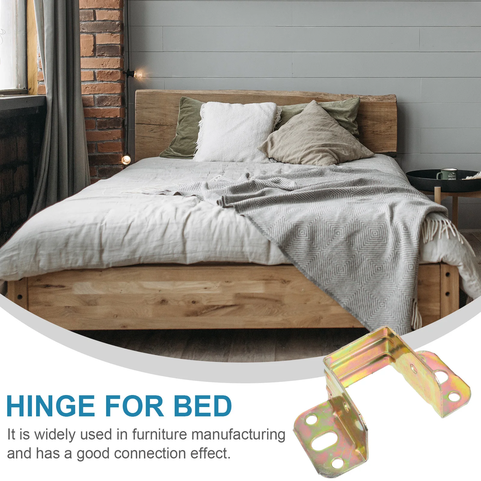 

10pcs Beam Bracket Iron Durable Anti Rust Smooth Surface Corner For Bed Easy Install Furniture Hardware Replacement