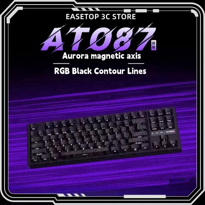 

Vter Ato87 Gaming Magnetic Axis Mechanical Keyboard 0 Dead Zone Hot Plug Hall Sensor 0.125ms Delay Gaming Keyboard Valorant Csgo