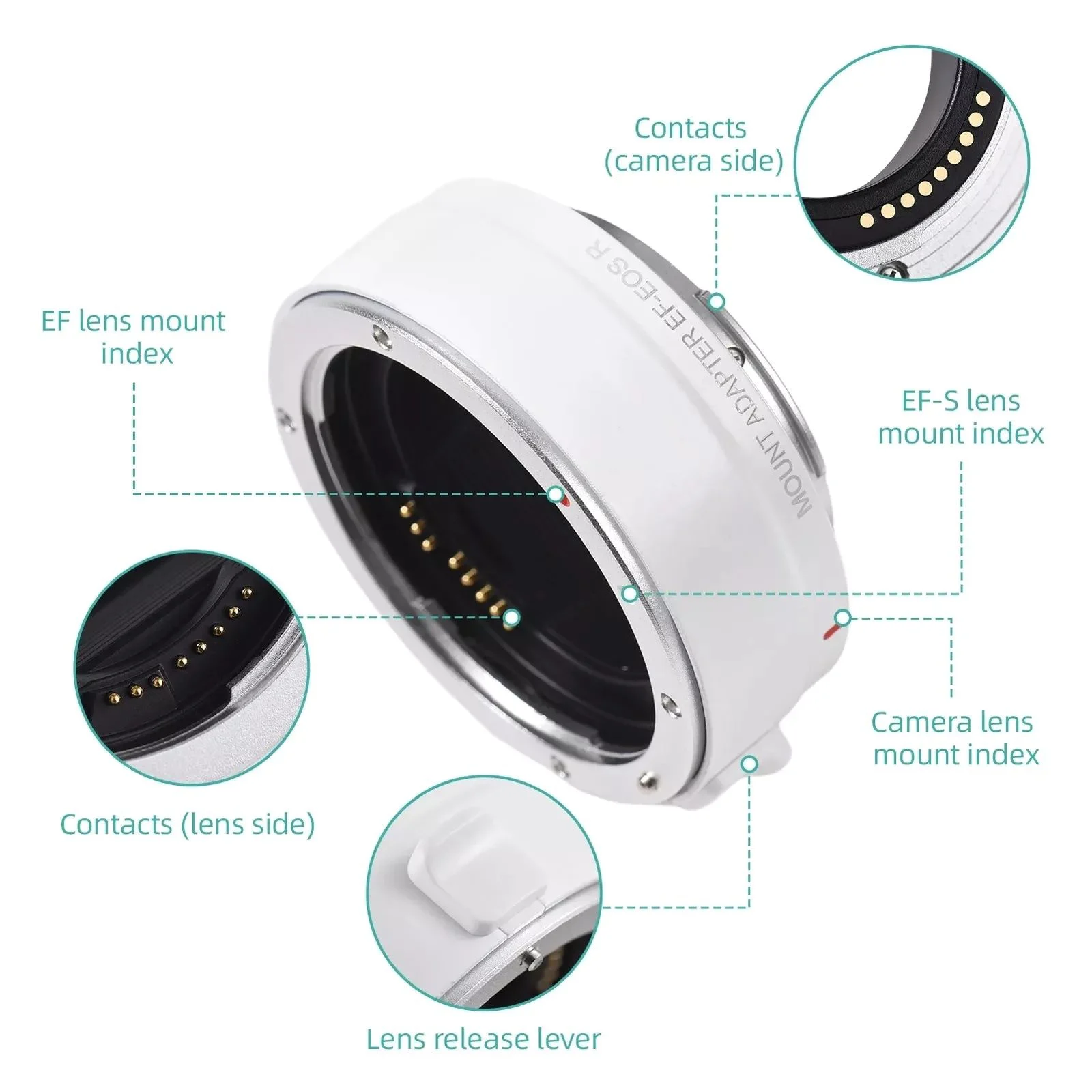 EF-EOSR Autofocus Camera Lens Adapter Ring Voor Canon EF EF-S Lens voor Canon EOS R RF Mount Full Frame Camera Accessoires