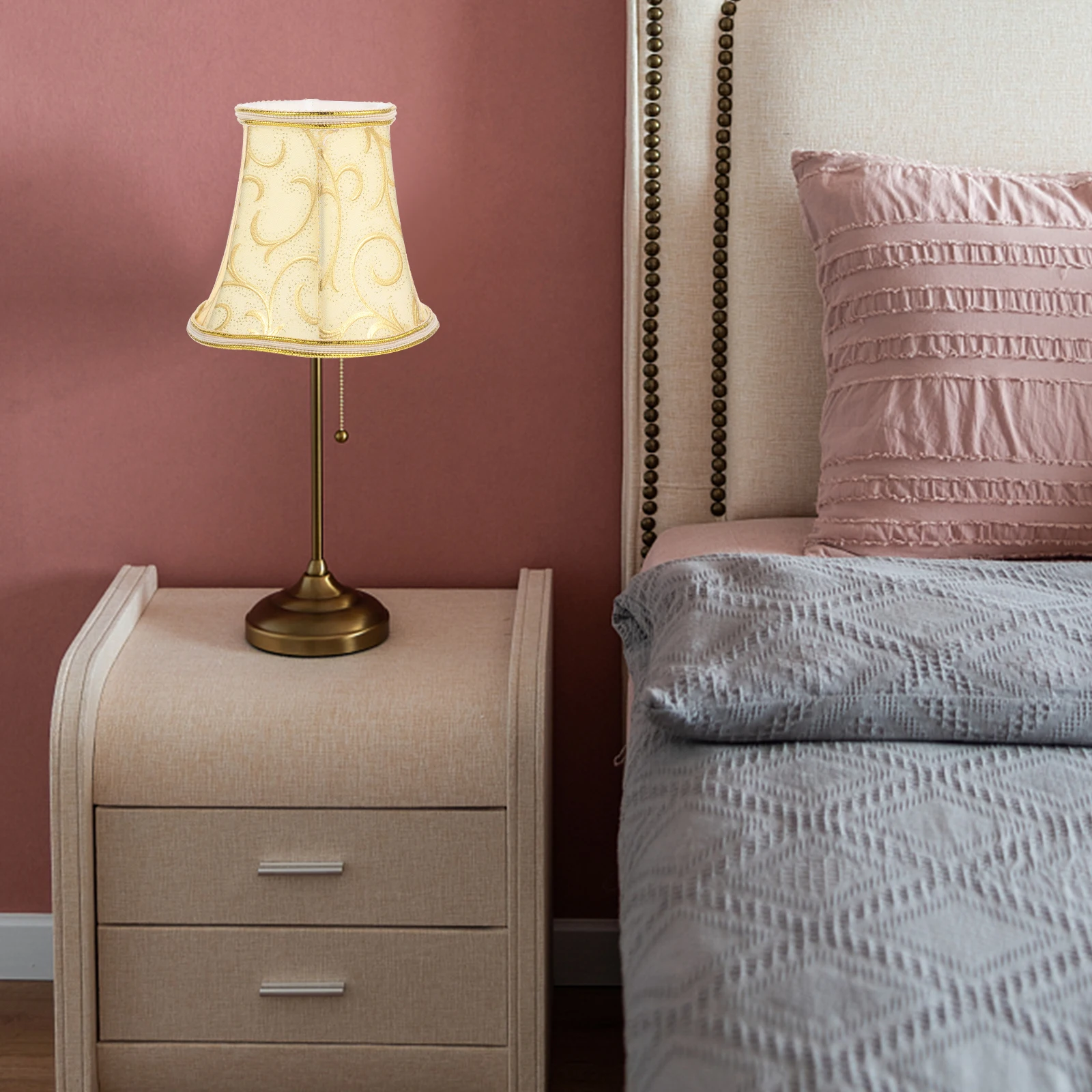 

1Pc European Style Premium Fabric Lampshade Table Lamp Cover Home Decoration