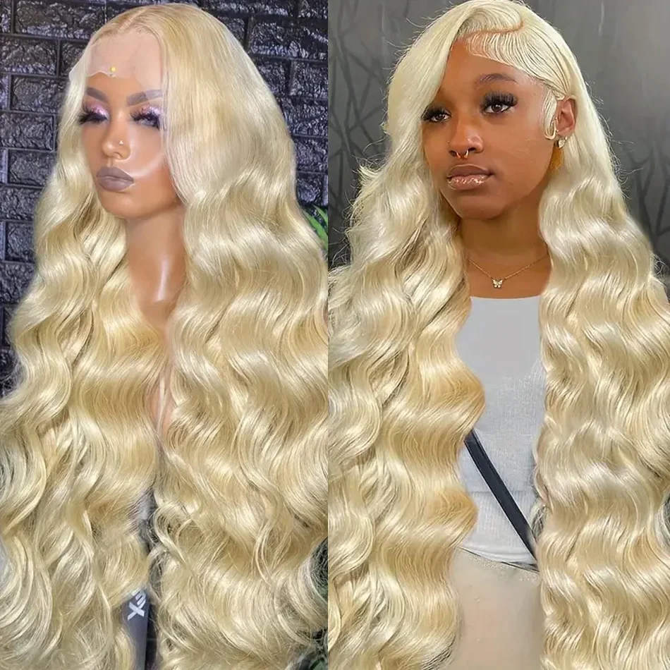 13x6 HD Transparent Lace Frontal Wig 13x4 613 Honey Blonde Body Wave Lace Front Wig Brazilian Colored Human Hair Wigs For Women