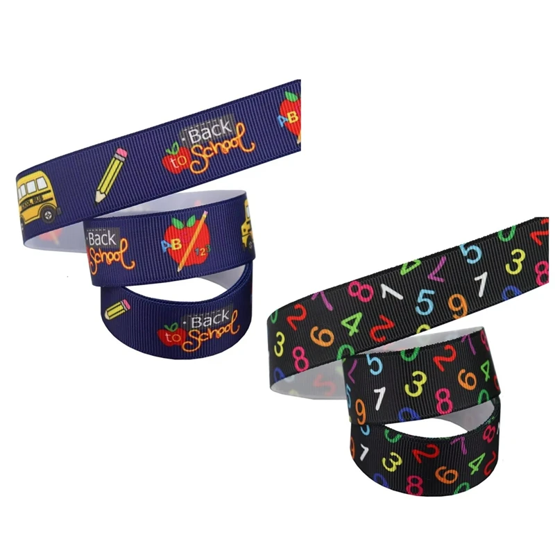 Abkp-fita com tema de professor escolar, fita decorativa de arco, caixa de acessórios de buquê de streamer para aniversário e casamento