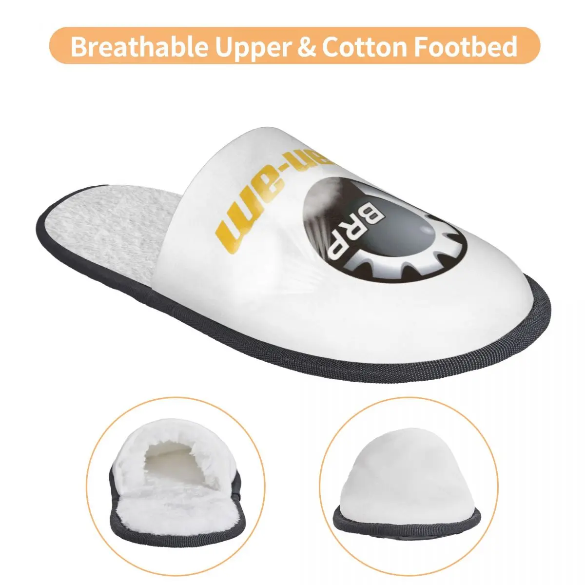 مخصص BRP ATV Can Am Logo شبشب منزل للنساء مريح رغوة الذاكرة الانزلاق على أحذية النعال غرفة النوم #3