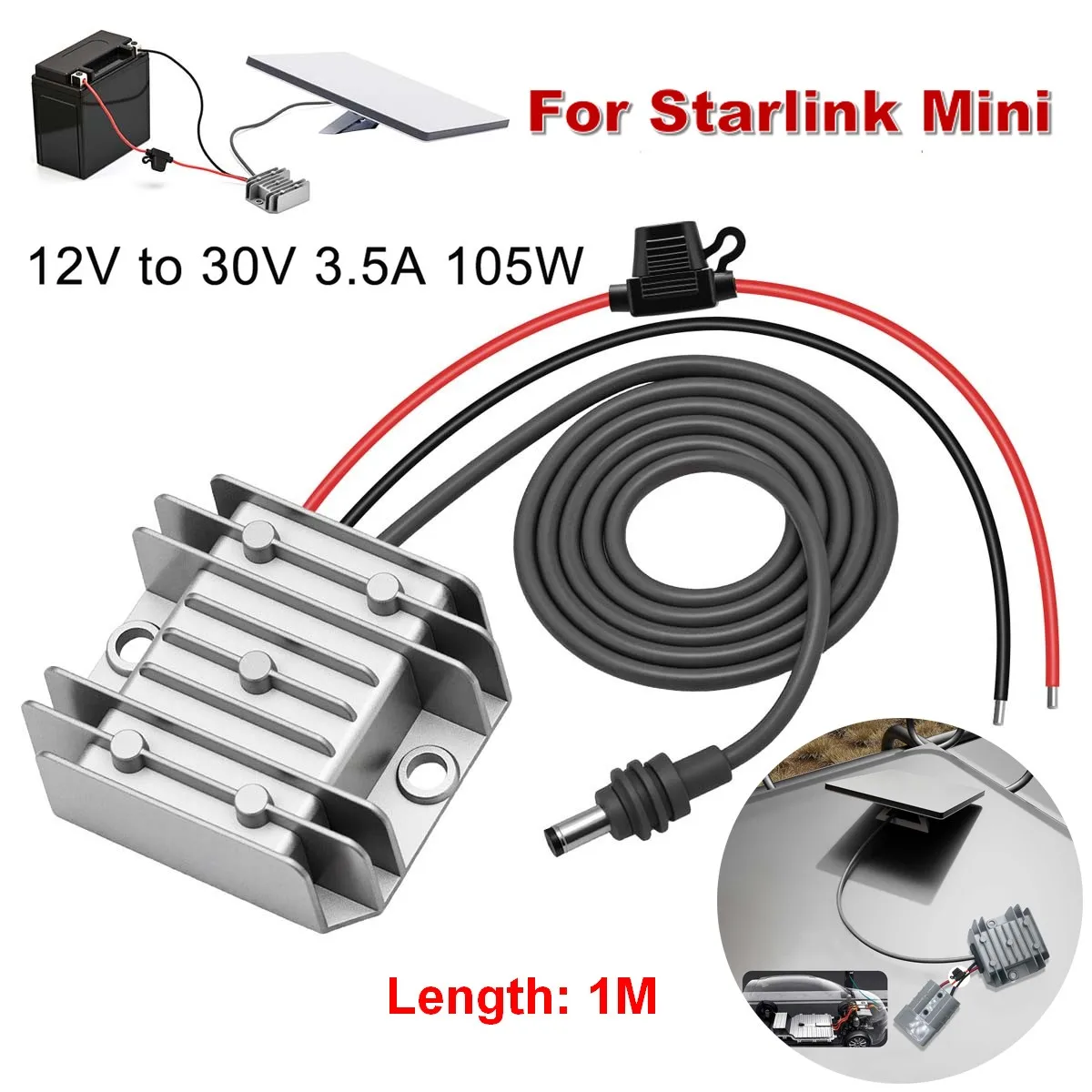 Regulator Module Efficient Starlink Mini Power Cable  Plug Cable Secure Dc Power Converter For Outdoor Usage