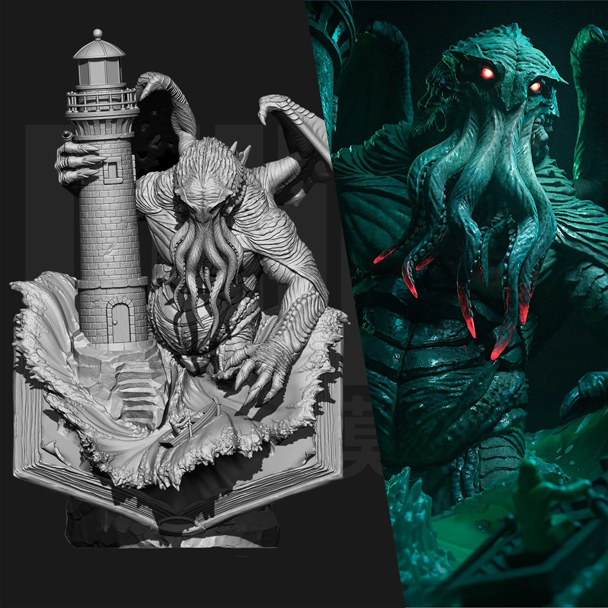 

1/18 1/24 Cthulhu 3D Print Resin Model Garage Kit Unpainted High-Detail Miniature Figure