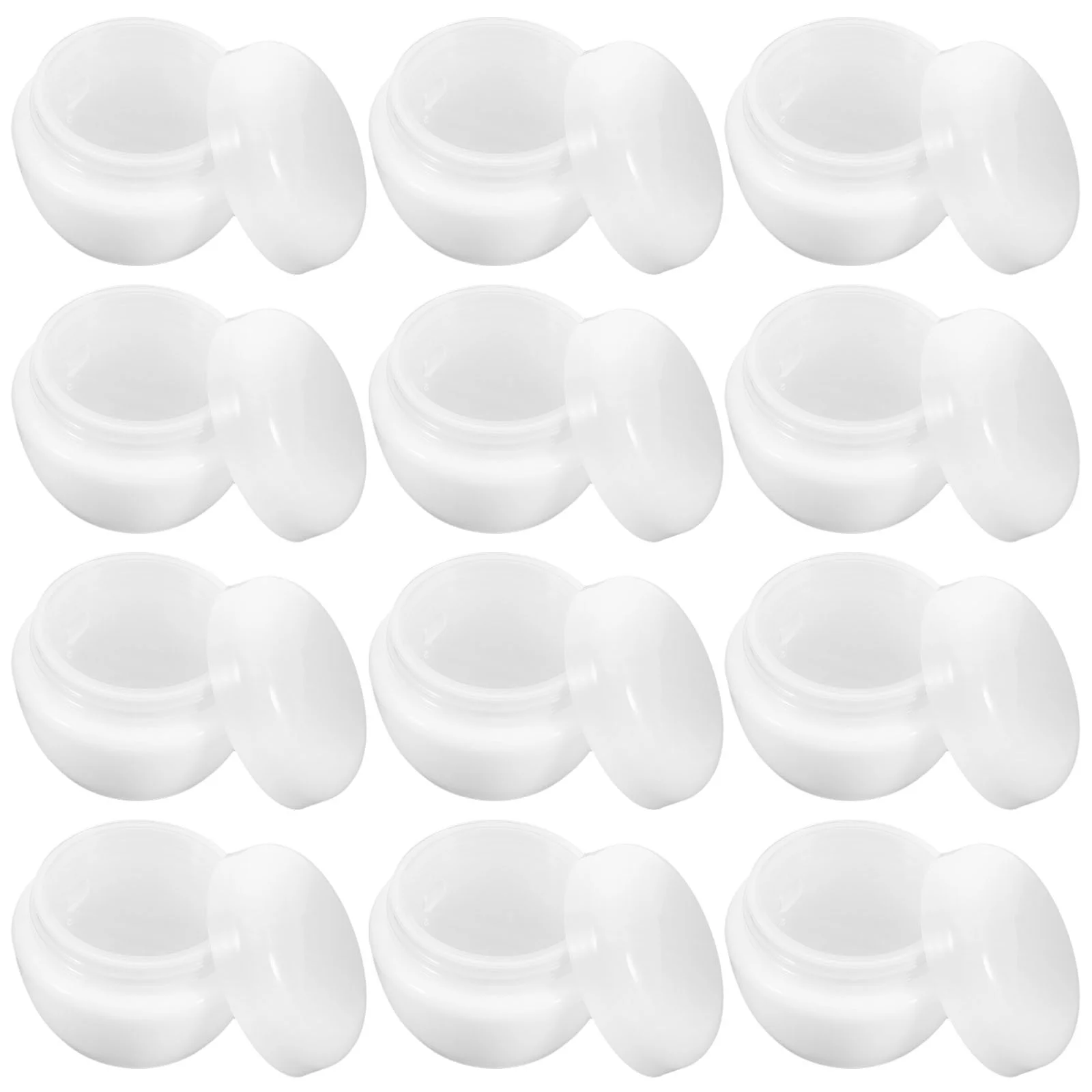 

12 Pcs Take Plastic Cream & Milk Box Travel Face Container Makeup Containers