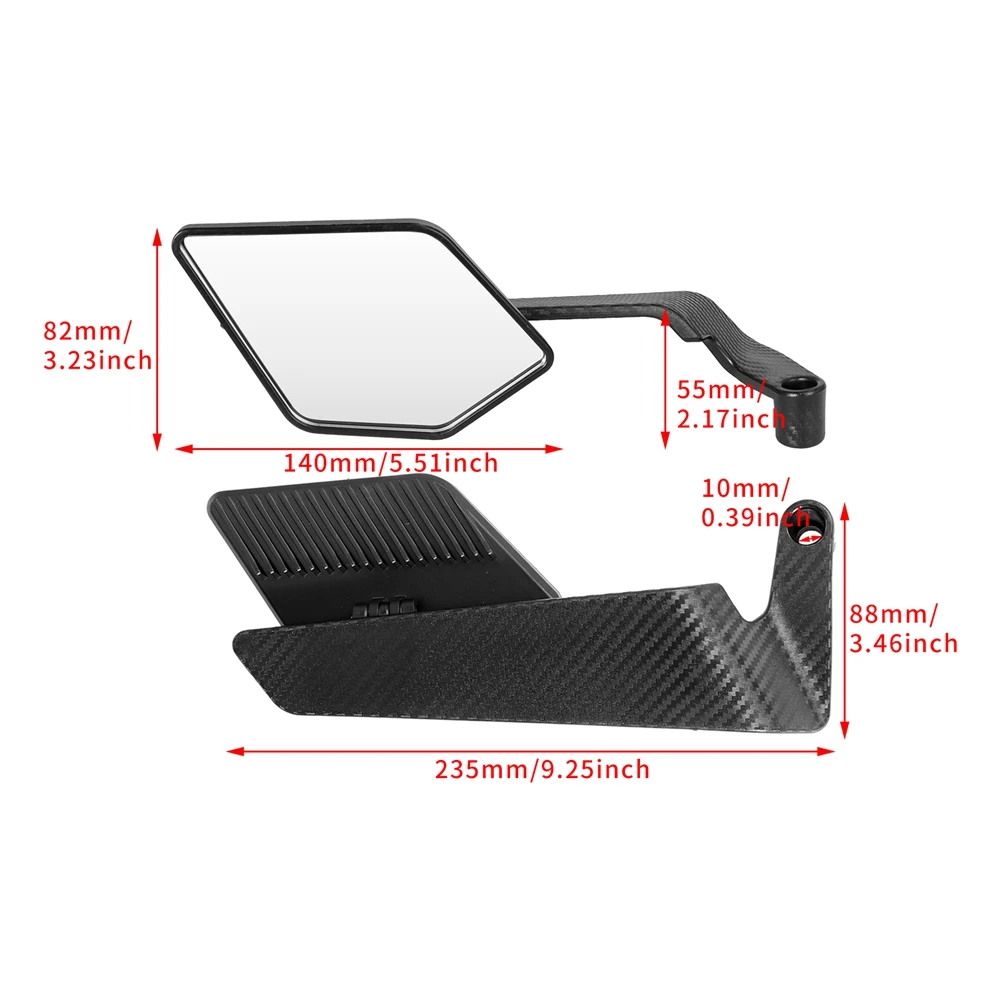 Adjustable Rotation Motorcycle Side Rearview Mirrors for YAMAHA MT07 MT09 Kawasaki Z900 Z750 Z125 DUKE 990 Cycling Accessories view 6