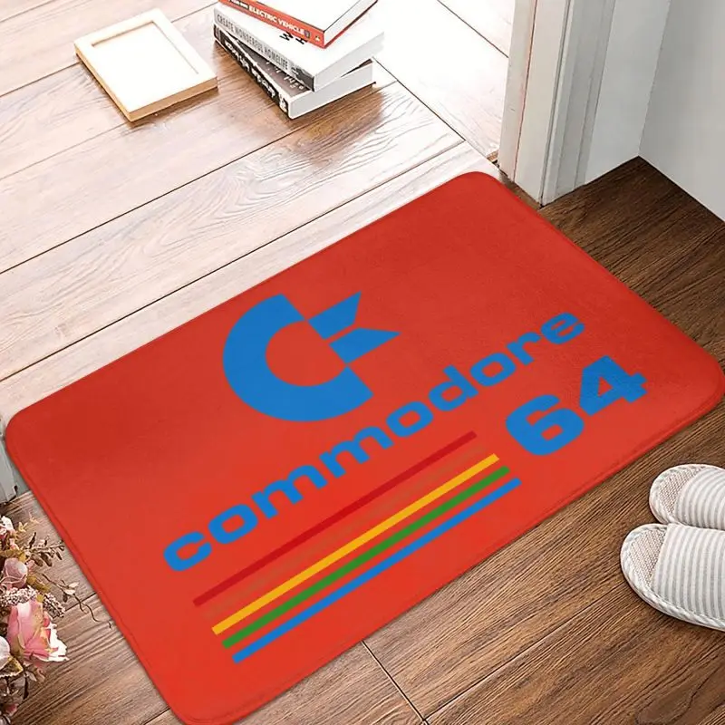 Cool Commodore 64 C64 Sid Amiga Retro 8 Bit Door Floor Mats Anti-Slip Indoor Geek Nerd Doormat Living Room Entrance Carpet Rug