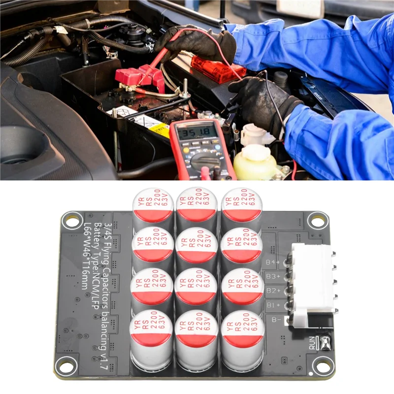 4S موازن المعادل النشط Lifepo4 / Lipo / LTO مكثف معادلة طاقة البطارية BMS Board