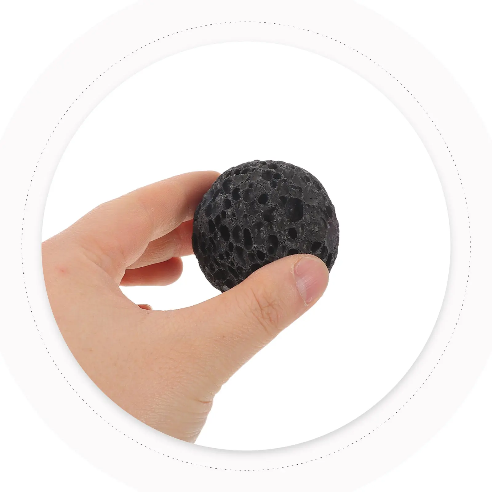 2Pcs Natural Lava Stone Pumice Pedicure Tools Ball Shape Foot Care Callus Scrubber Exfoliating Foot File Hard Skin Remover Dead