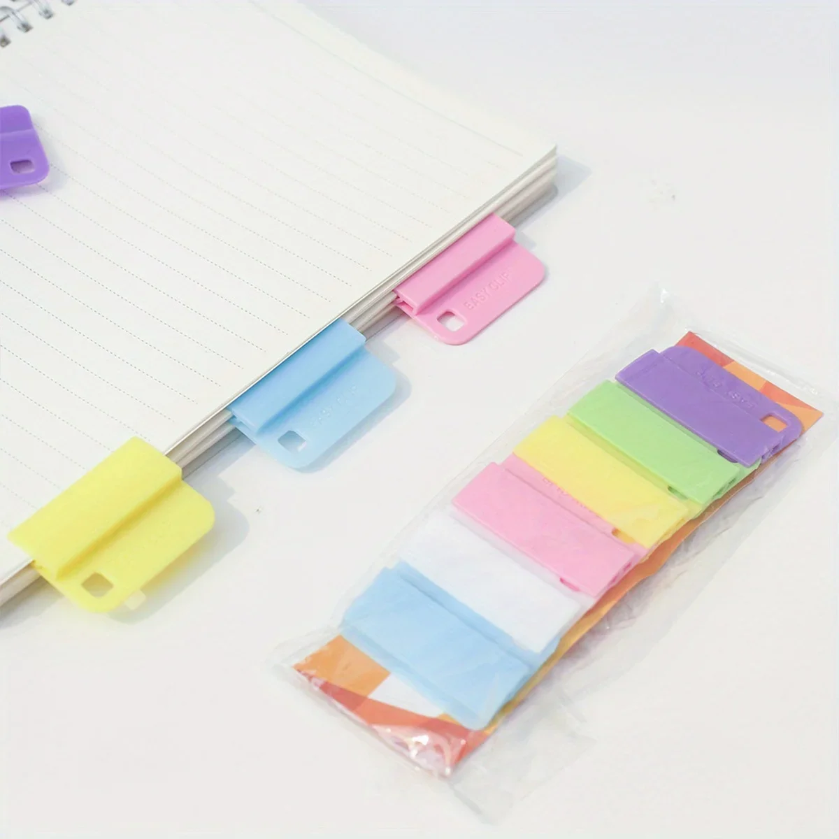 6 Pcs Colored Paper Clips Photo Holder Multi Functional Classification Clips for Organizing Files Student Stationery Supplies