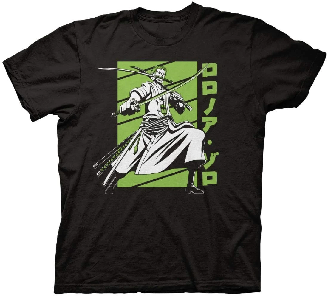 2026 Sommer ONE PIECE Anime RORONOA ZORO Bedrucktes Lockeres Kurzarm-T-Shirt aus Reiner Baumwolle für Kinder Trendiges Unisex Casual Y2k