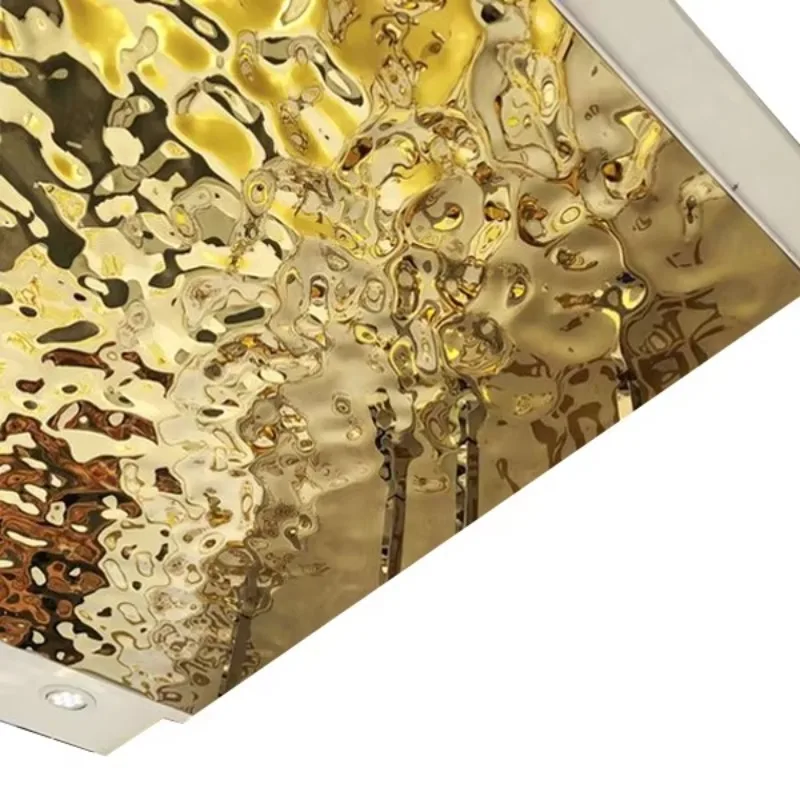 

Exceptional water ripple pattern titanium gold stainless steel cutting blades for wall cladding