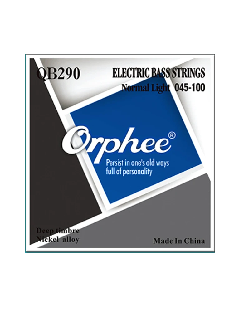 Orphee elektrische basgitaarsnaren, QB-serie, zeer duurzaam, nikkellegering, zeshoekige kern, nanocoating, basgitaarsnaren, gitaaronderdelen.