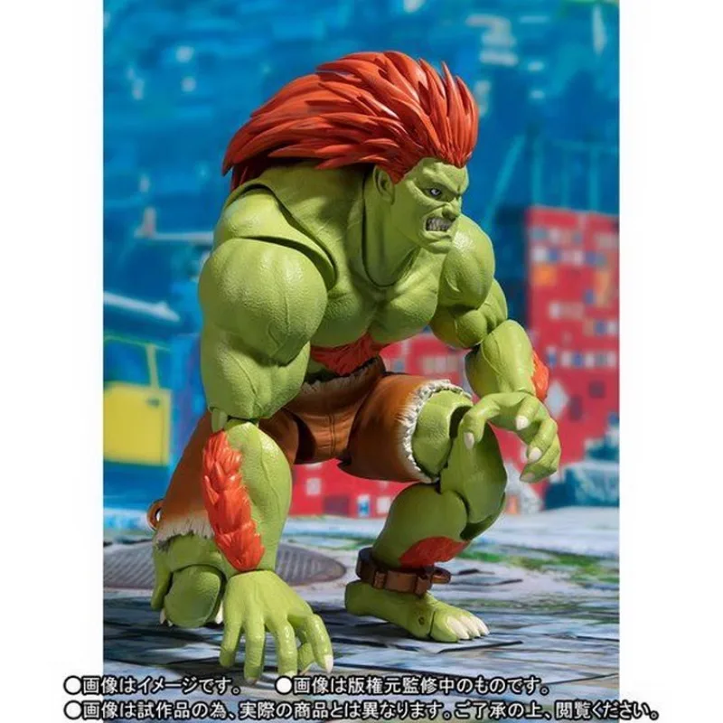 Bandai Original SHFiguarts Street Fighter(SF) BLANKA NO.09 Anime Action Figure Active Joints Model Collectible Gift