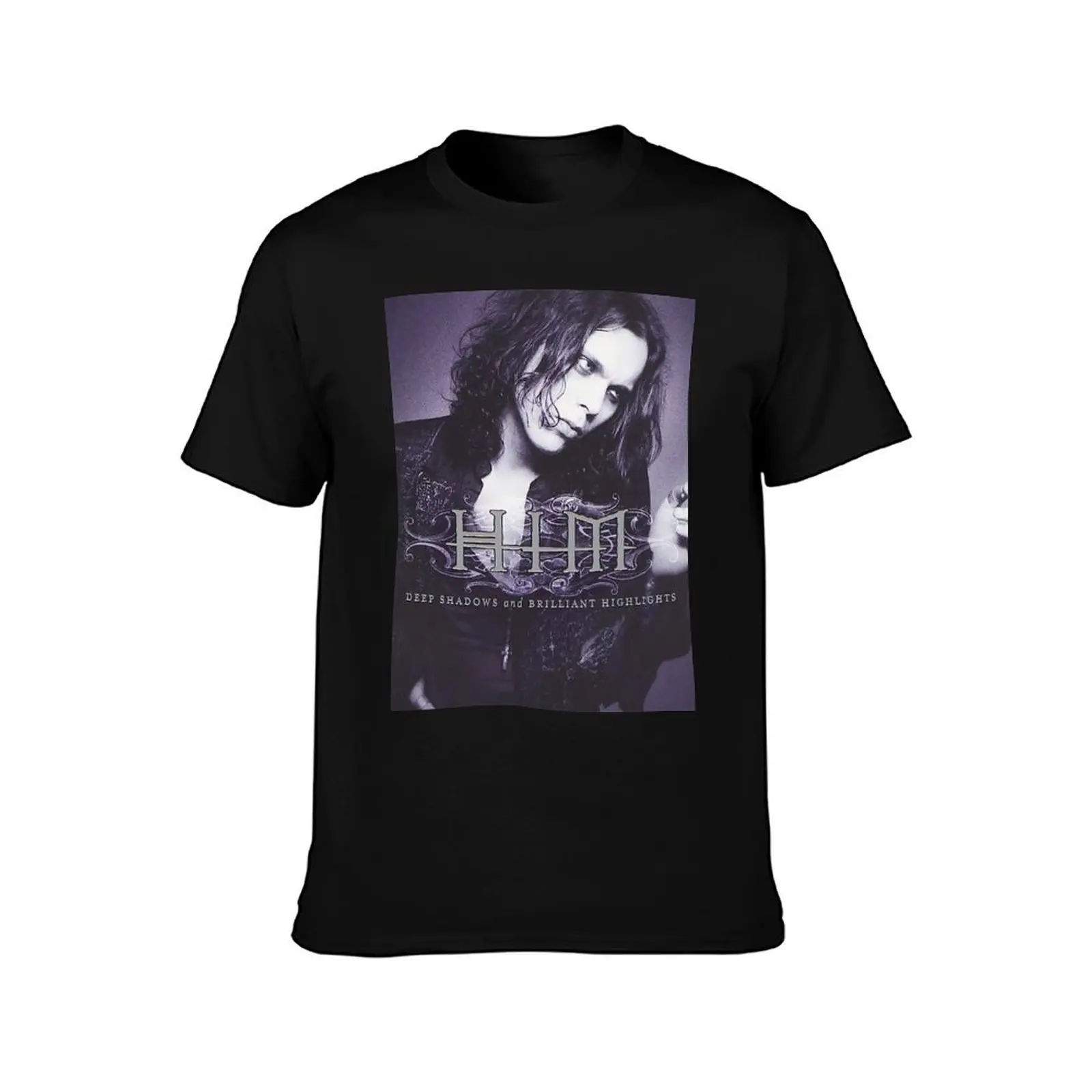Him band deep shadows and brilliant highlights cover Heartagram Ville Valo T-Shirt Independence Day Short Sleeve T-Shirt