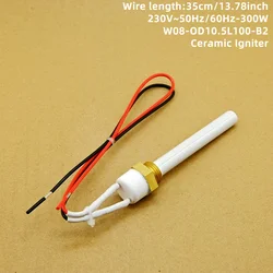 230V300W G3/8 copper thread Ceramic Igniter Ceramic Heating Tube spark plug for pellet stove