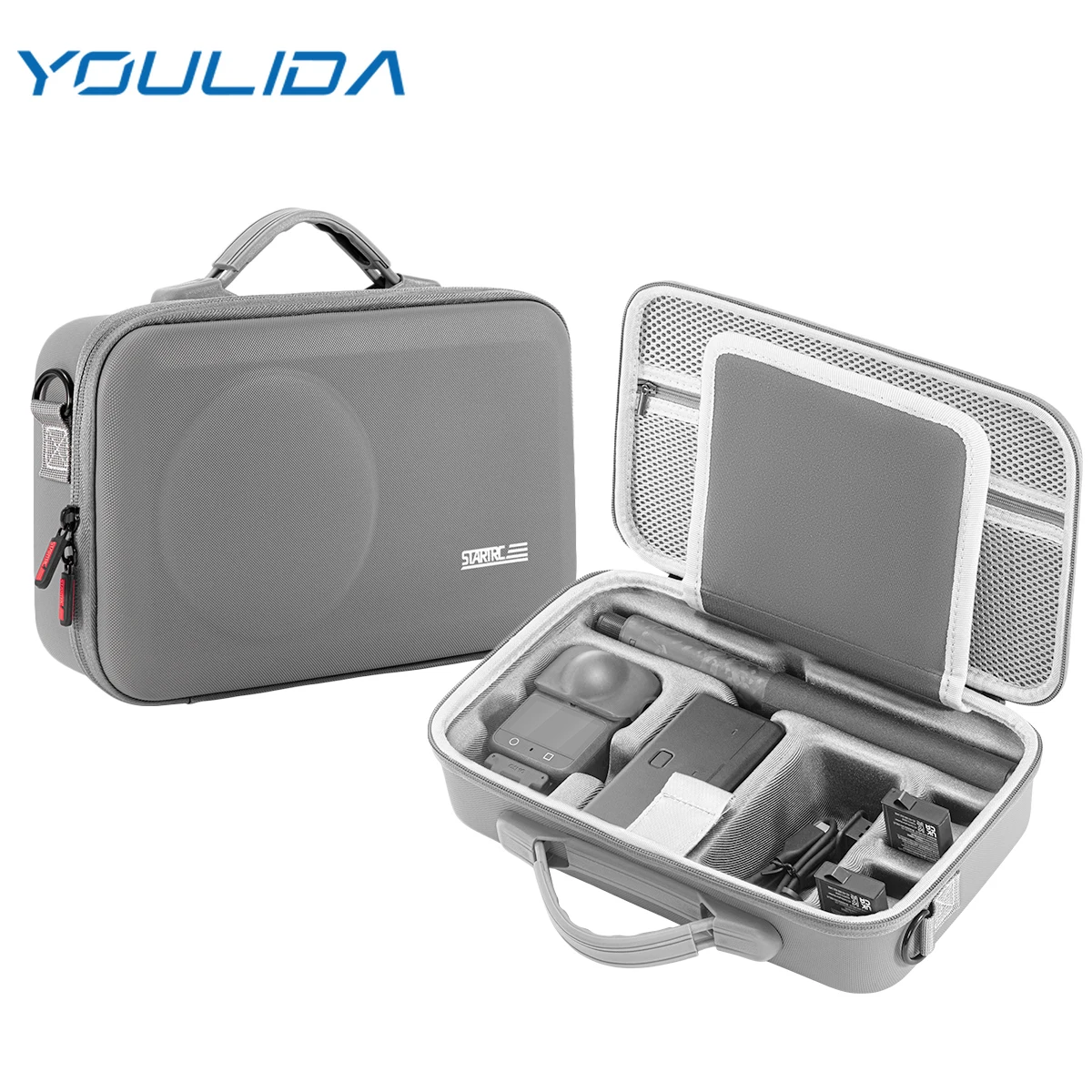 OSMO 360 2 Carrying Case PU Hard Bag Travel Shoulder Bag All-in-One Handbag For DJI Osmo 360 Street Photography Accessories