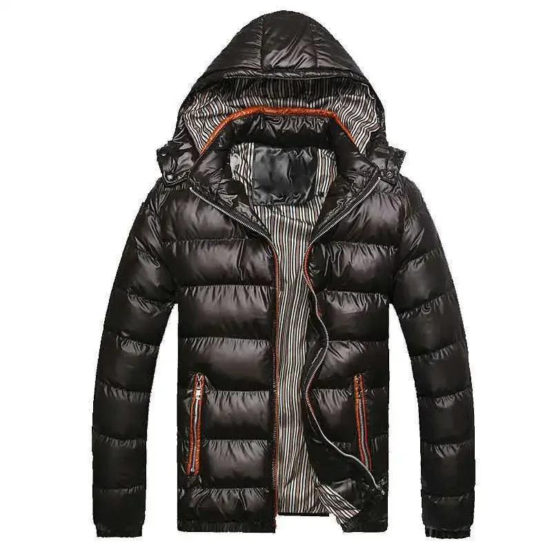 LIBIELIY Winter Men's Hooded Parkas Thick Warm Casual Outwear Male Patchwork Fashion Padded Jackets Hat Detachable Slim Parkas C