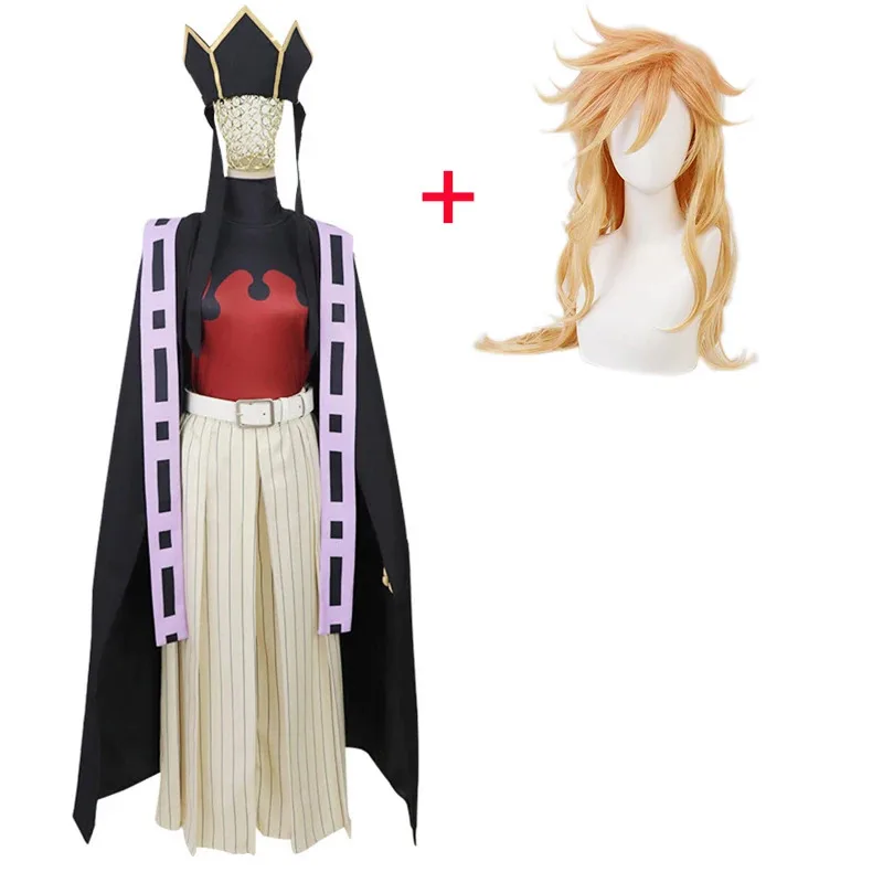 CyAnime Demon Twelve Kizuki Douma Косплей Костюм Хэллоуин Карнавал Вечеринка Slayer Squad Мужская одежда, включая шляпу