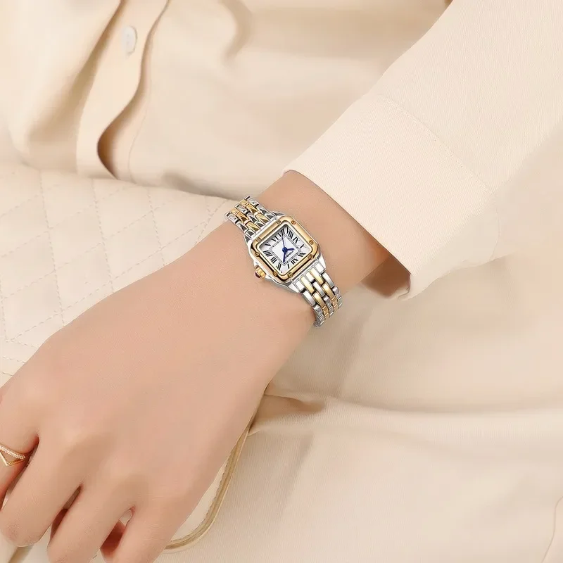 Famous Brand Watch for Women Gradually Gold Strap Korean Style Luxury Square Watch Fashionable Quartz Wristwatches Dropshipping