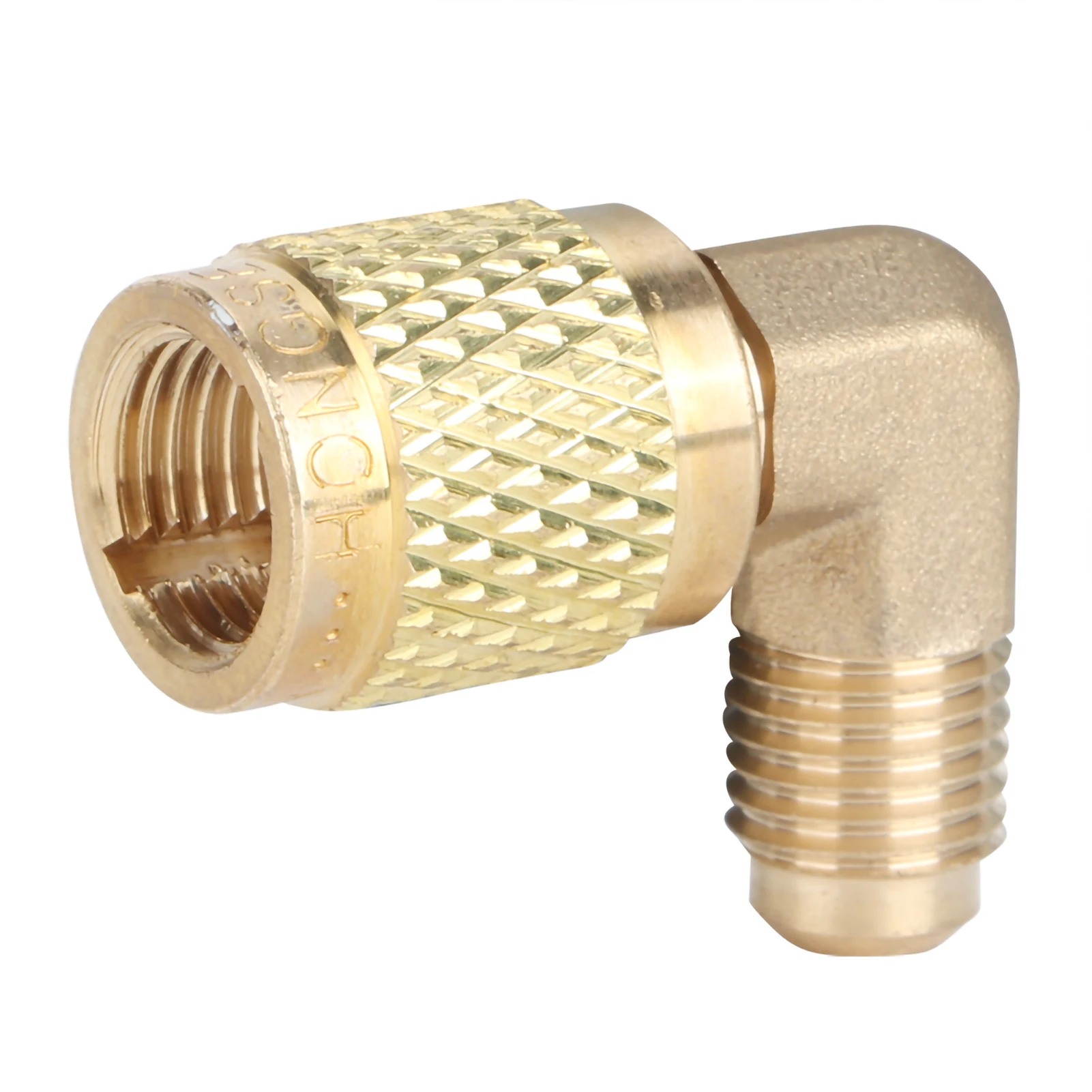 R410 Male Thread 1/4 to Female Thread 5/16 90° Adapter Connector Cooler Air-Conditioner Accessory