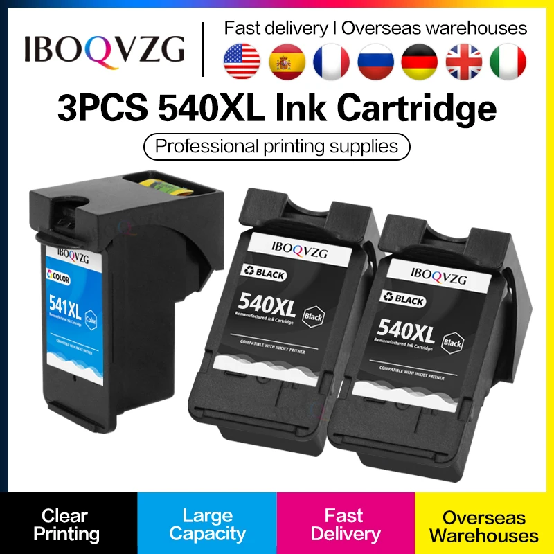 Kompatybilny tusz IBOQVZG do Canon PG540 CL541 PG 540XL CL 541XL dla Pixma MX375 MX395 MG3150 MG3250 MG3550 MG4250