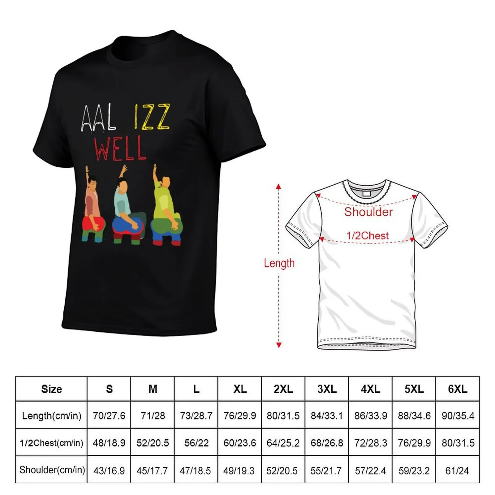 AAL IZZ WELL T-Shirt Personalized t-shirt quick-drying plain t shirts men