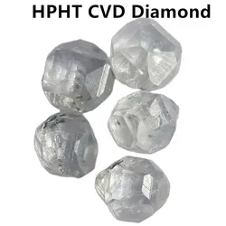 Piedra sintética de diamante blanco para fabricación de joyas, piedras preciosas de partículas de gránulos artificiales sólidos, CVD HTPT, hechas en laboratorio, 1 unidad