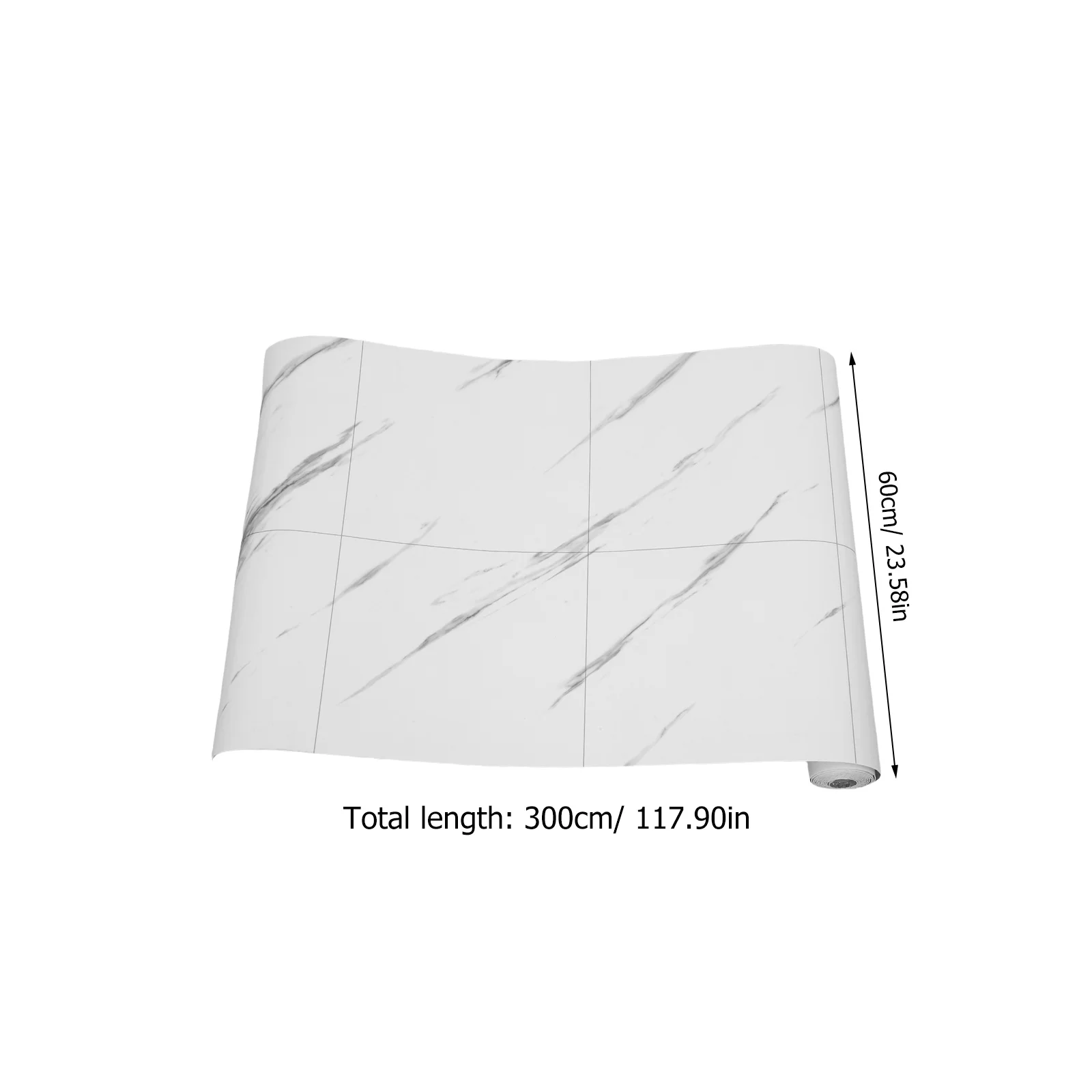 1 Roll Self Adhesive PVC Peel Stick Flooring Marble Pattern Floor Tile for Kitchen Living Room Office Bedroom Floor Sticker PVC