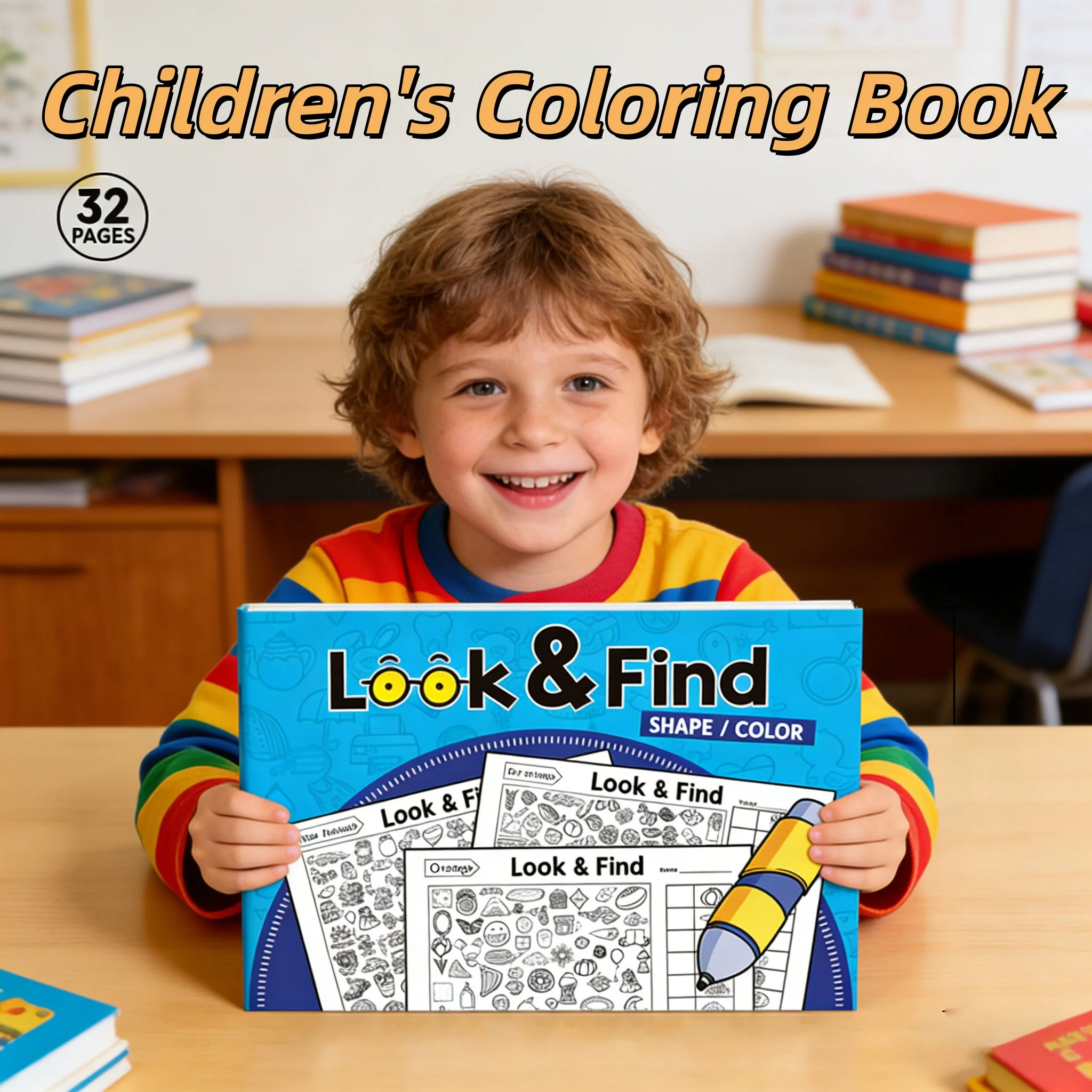 

Children's Coloring Book for Finding Objects Fun Concentration and Pen-Handling Exercise Book Educational Early Education Cards