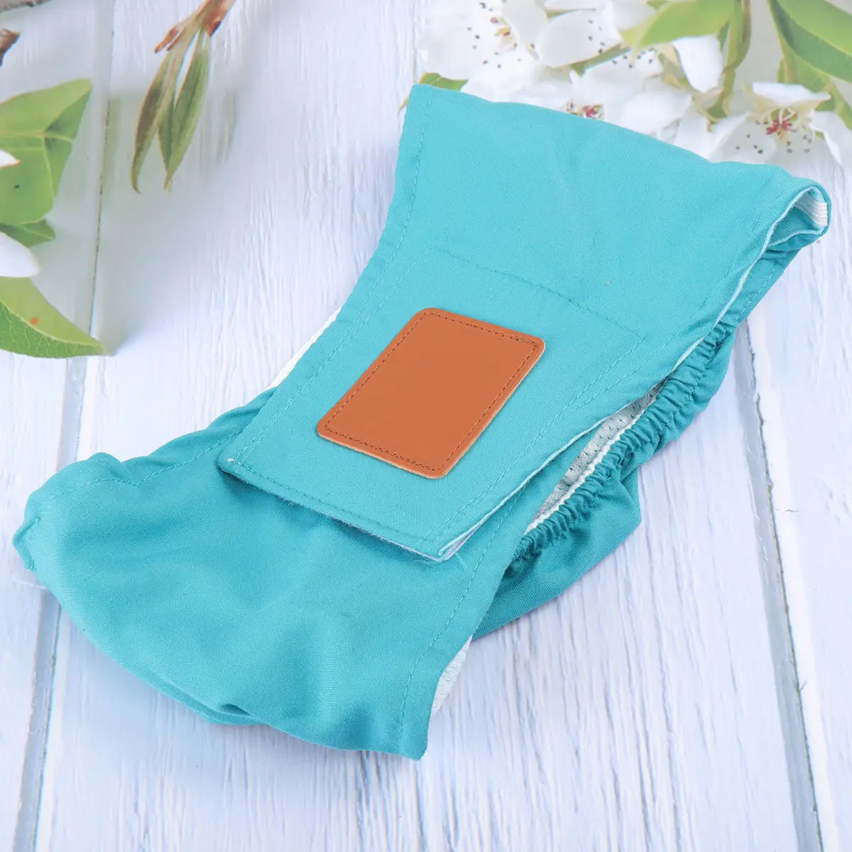 Pet Dog Male Physiological Pants Washable Puppy Diaper Sanitary Shorts Green Size L Dog Diapers Prevent Urine Stains Odor