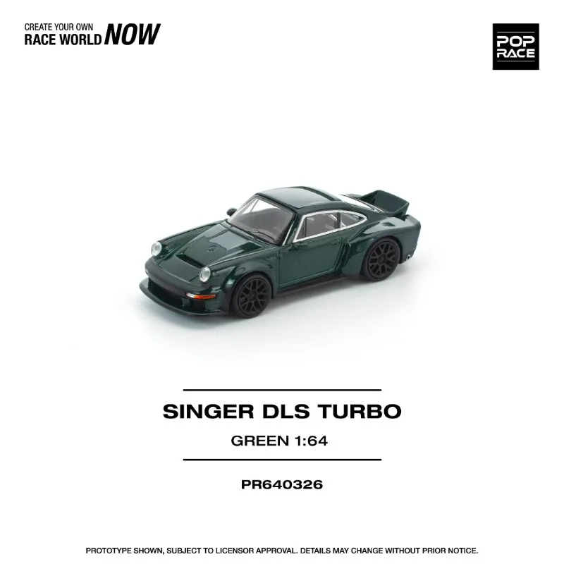 [In Stock] POPRACE 1:64 Singer 911 DLS Turbo 964 Cast Alloy Car Model, Ideal Gift for Festivals, Collection Decoration Item.